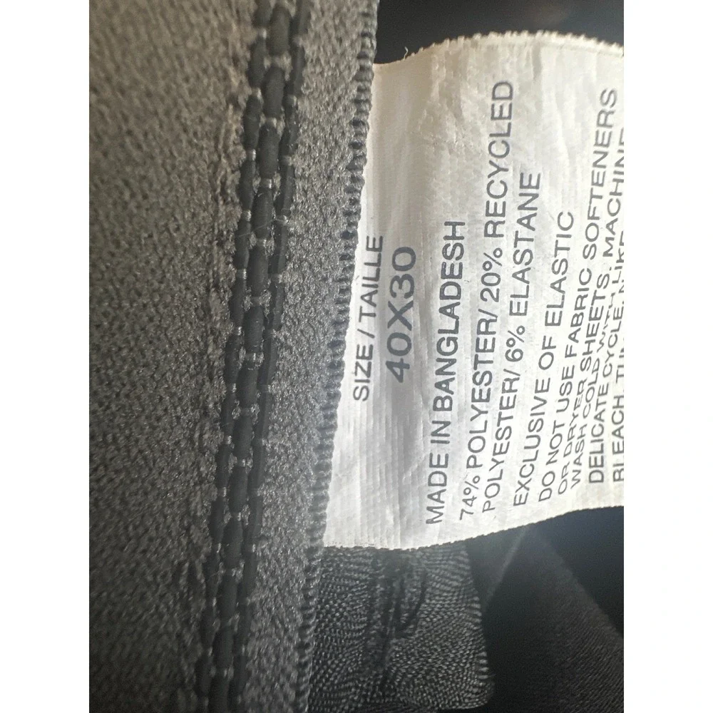Ben Hogan Mens Black‎ Performance Golf Pants Stretch Waist 40x30 Straight Leg